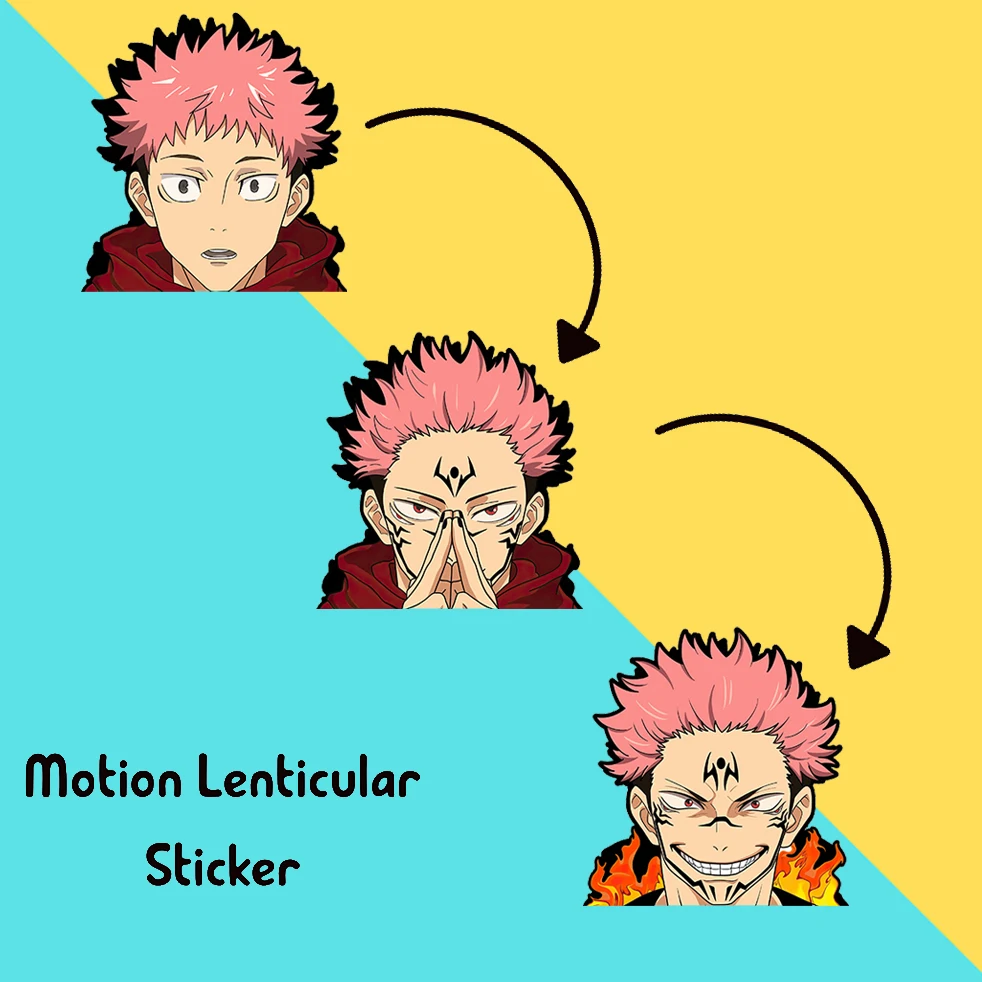 

Sukuna Motion Sticker Jujutsu Kaisen Anime Stickers Waterproof Decals Home Accessories Stickers for Refrigerators, Laptops