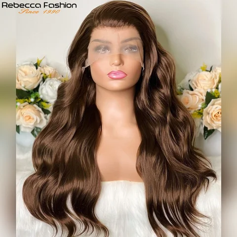 13x5 шоколадно-коричневые волнистые передние парики на сетке HD, прозрачные передние парики на сетке, человеческие волосы, предварительно выщипанные цветные человеческие волосы, парики 180%