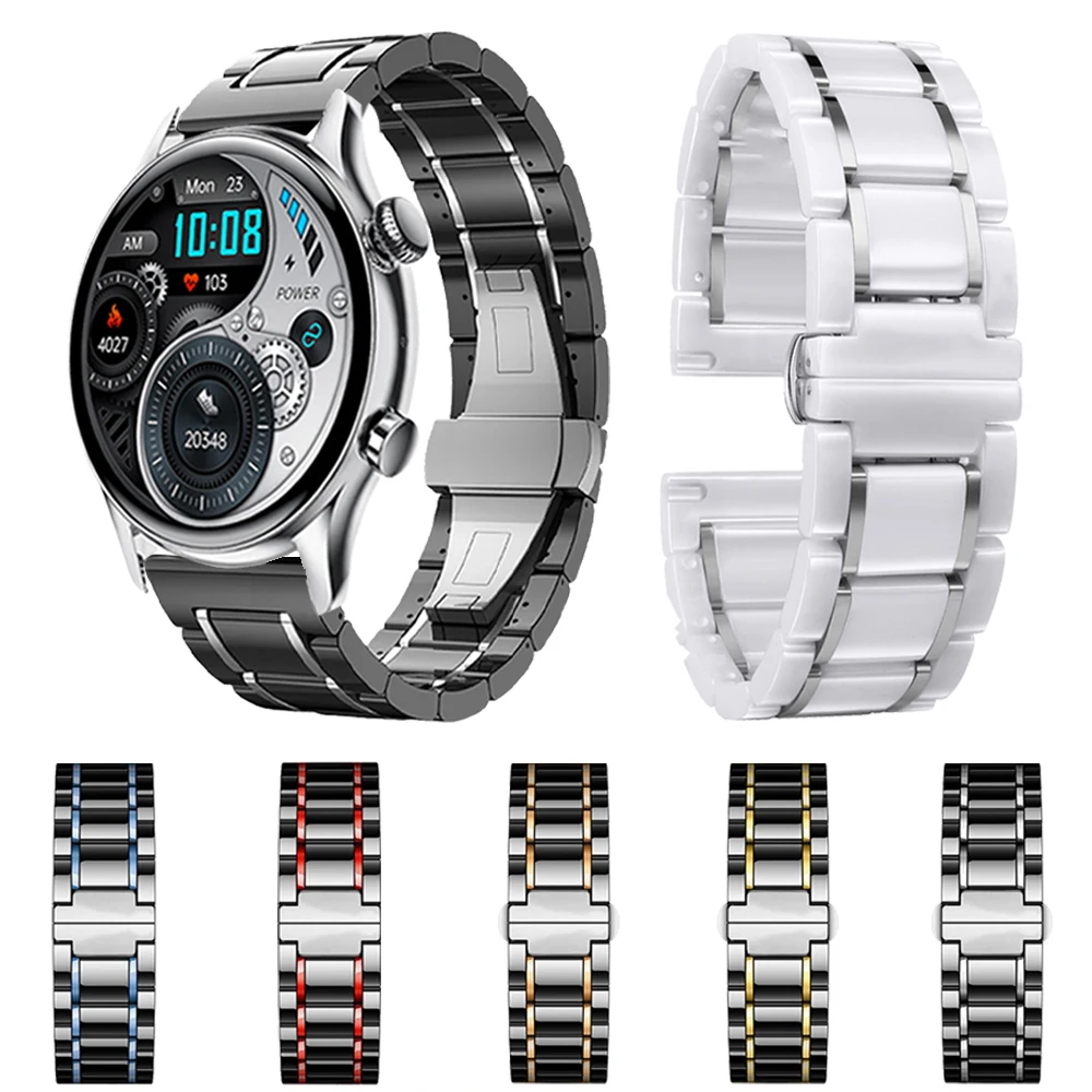 

20mm Ceramic Strap For COLMI P8 Plus Pro P9 P12 V23 V31 Land 2S Bracelet Watchbands Belt Wrist Replacement Accessories Wristband