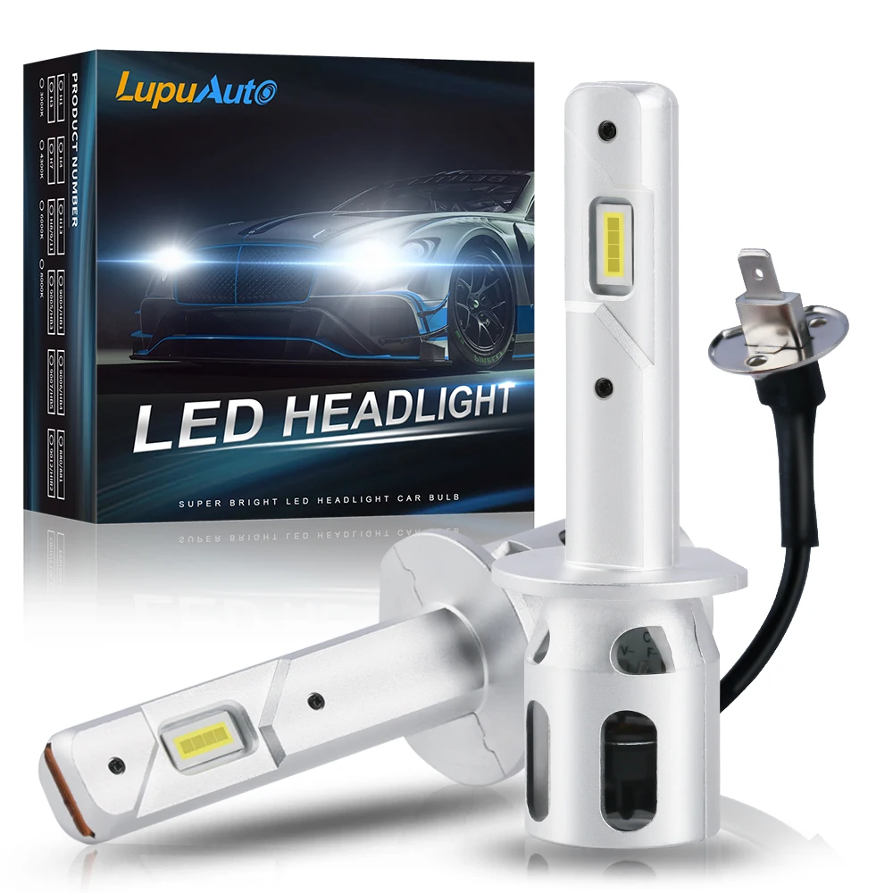 

1pair/2x Car LED H1 H3 LED Headlights Canbus Bulb 50W 20000LM 6000K 3000K Super Bright headlamps for Auto Driving Fog Lights