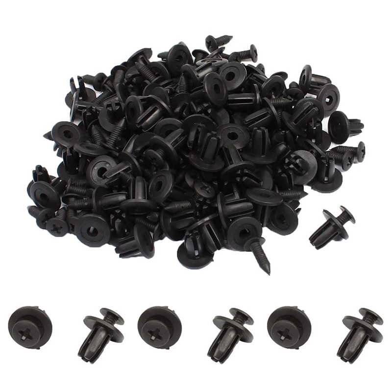 

2/4/5PCS Auto Fasteners Retainer Push Pin Clips Durable Car Bumper Fender Universal 6mm Car Accessories