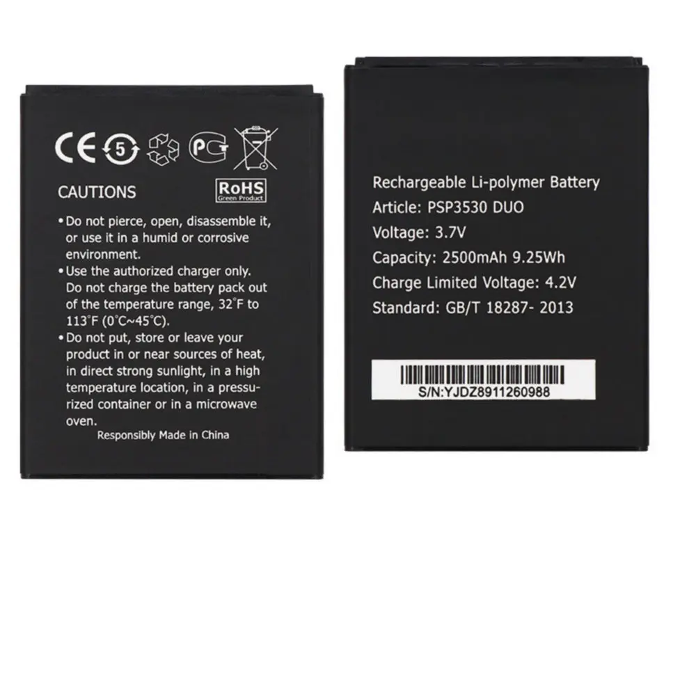 Сменный аккумулятор 2500 мАч 3,7 Вт-ч 3531 в, аккумулятор для Prestigio PSP3530/3530 Muze D3 A7 PSP7530 DUO