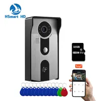 tuya outdoor Wifi Visual Interphone Camera 1080P Smart Video Doorbell With Inductive Card Phone Wireless APP Unlock