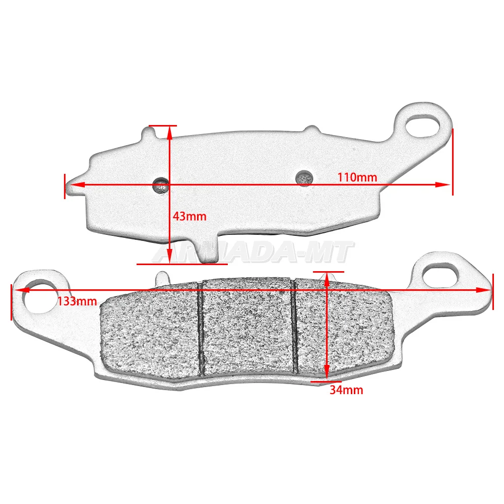Фото Для Kawasaki VN800 Drifter 1999-2006, VN900 Vulcan Classic LT Custom 2007-2021, мотоциклетные металлические спеченные передние и задние тормозные колодки. №5