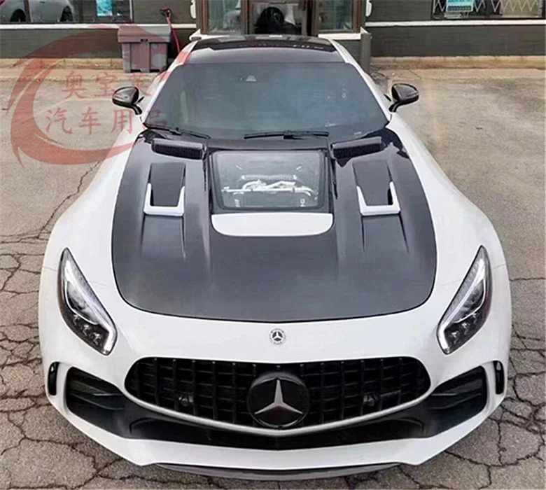 Прозрачный передний бампер для Mercedes Benz AMG GT GTS GTC 2015-2022 из углеродного волокна