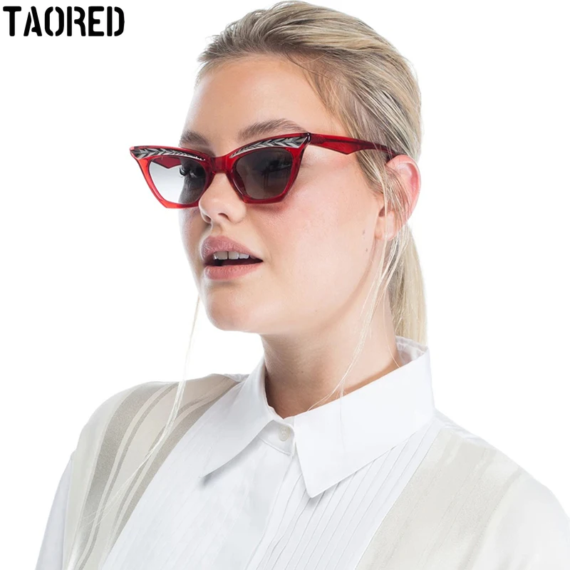 

Новинка Модные женские солнцезащитные очки Маленькая оправа кошачий глаз классические очки винтажный дизайн уличные женские очки с защито...