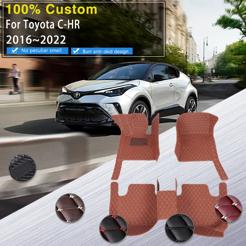 

Подходят для Toyota C-HR CHR CH R shrieichiāru AX10 AX50 2016 ~ 2022, негибридные автомобильные напольные коврики, роскошные накладки на ножки, автомобильные аксессуары для интерьера