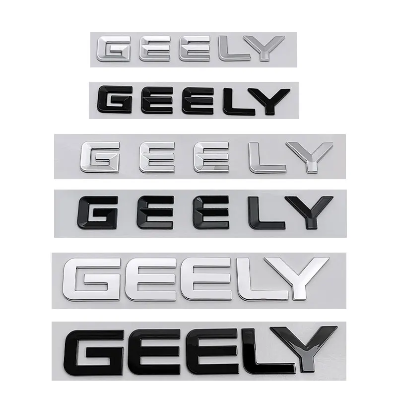 Фото Новые наклейки-эмблемы EMGRAND GEELY для автомобилей Geely Atlas, Emgrand GT, Monjaro, Coolray, для модификации кузова, заднего багажника, логотипа. №1