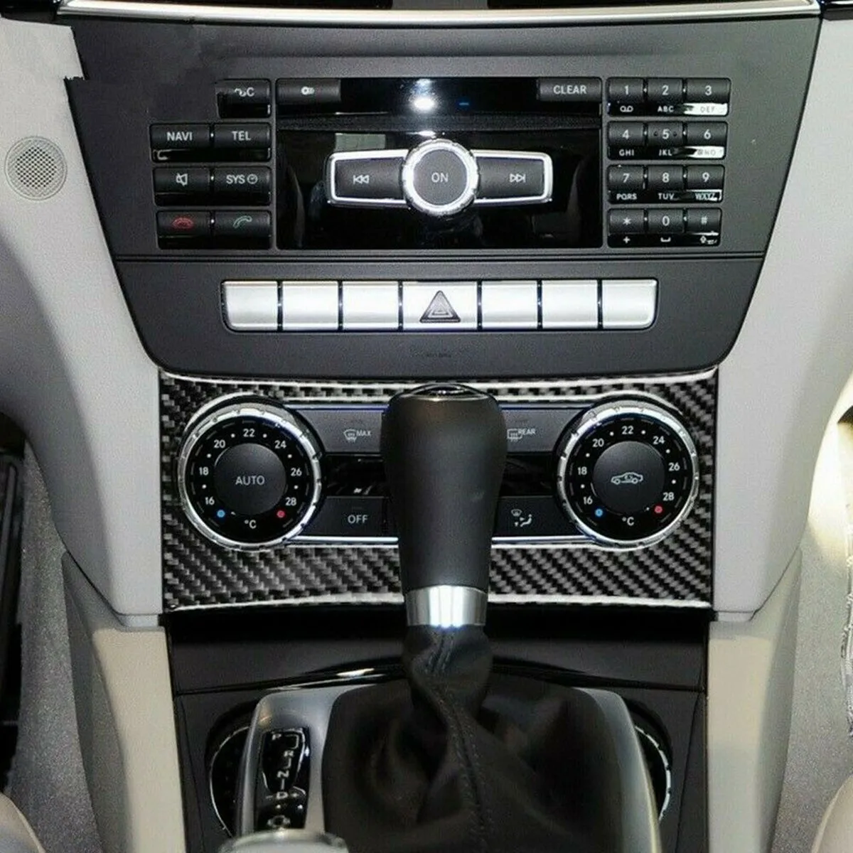 Центральная консоль Крышка Кондиционера отделка углеродное волокно для Mercedes Benz C