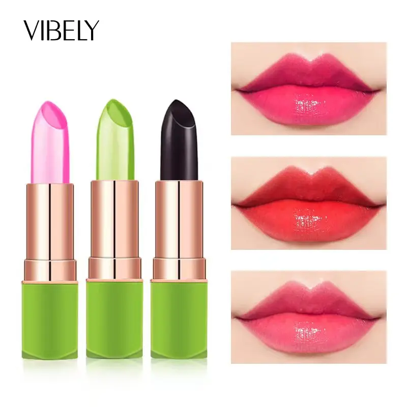 

7 Colored Magic aloe Vera Mood Color Changing Lipstick Moisturizing Jelly Lipstain Lips Care Stix Makeup Women Beauty Cosmetics