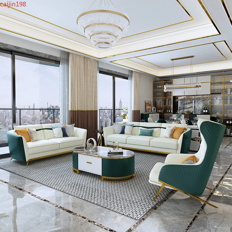 Private custom Italian net red light luxury sofa living room modern high-end combination |