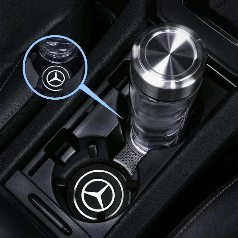 2 шт. Нескользящий автомобильный резиновый коврик для чашки воды Mercedes Benz C180 C200 C260
