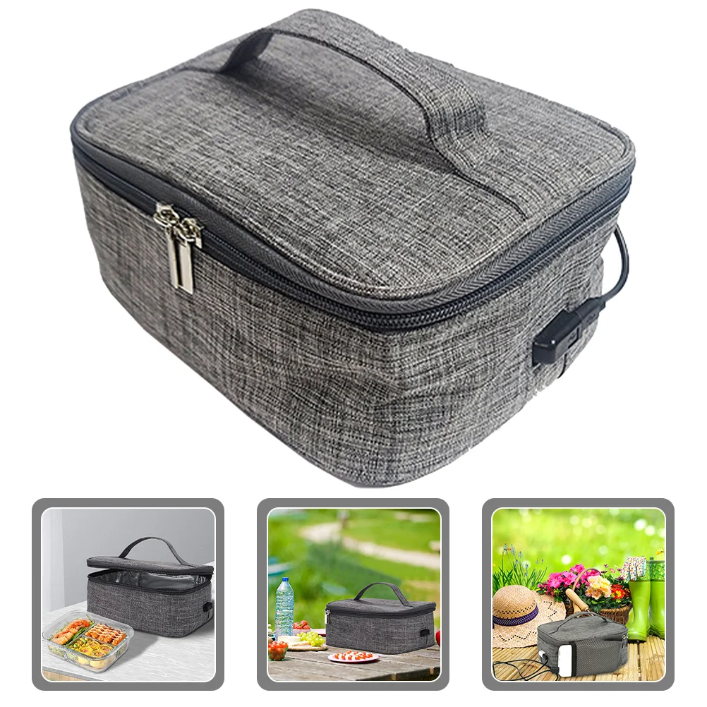USB Heating Lunch Box Portable Bag Convenient Food Lunchbox Bento Supply Cationic Cloth Wear-resistant Electric Cooler