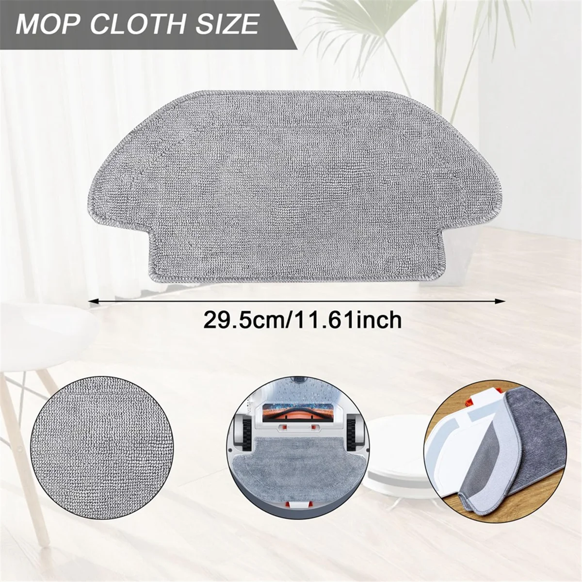 Набор из 6 салфеток для робота-пылесоса Xiaomi Mi 2S / S12 Mop P/Mop Pro коврик швабры