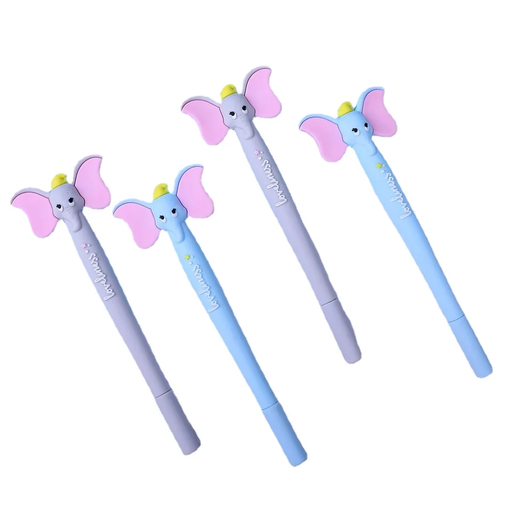 Милые Мультяшные гелевые ручки Дамбо пластиковые черные чернила 0 5 мм письменные