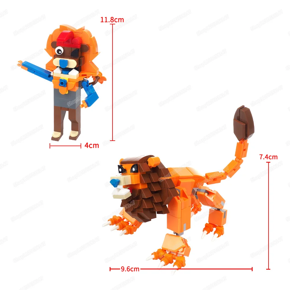 Талисман парк Индиго строительные блоки с животными фигурки эксперименты ужасы