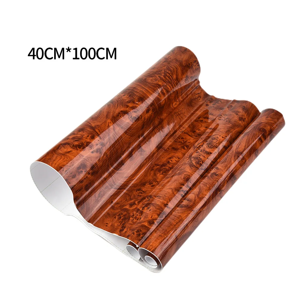 

1 Roll Car High Glossy Sticker Auto Internal Adhesive DIY Film Wood Grain Vinyl Decal Automotive Interior Stickers