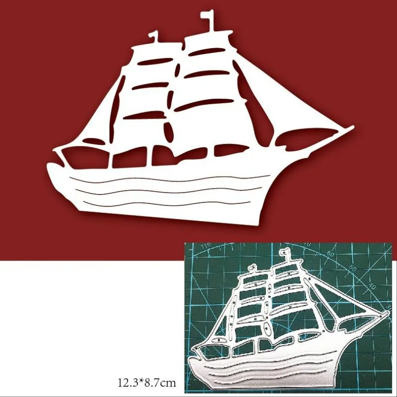 

Sailing Boat Metal Cut Dies Stencils for Scrapbooking Stamp/Photo Album Decorative Embossing DIY Paper Cards