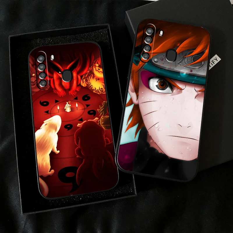 

Japan NARUTO Anime Phone Case For Samsung Galaxy S20 S20FE S20 Ulitra S21 S21FE S21 Plus S21 Ultra Black Back Liquid Silicon