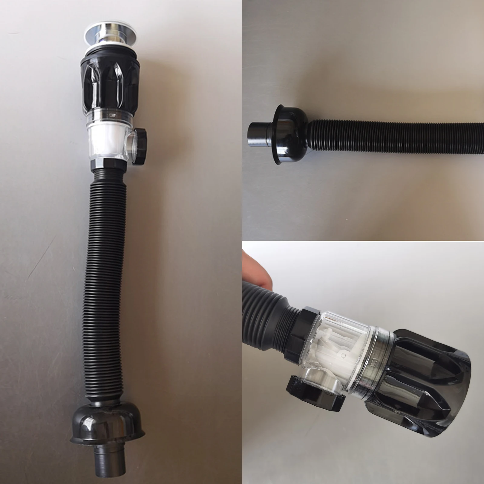 

Flexible Deodorant Sink Drain Pipe Horizontal/Vertical Row Suitable Sturdy for Home Kitchen Bathroom Supplies