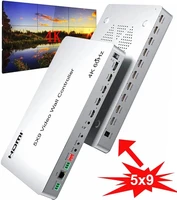 4k60hz 5x9 ultra hd video wall controller support 2x2 3x3 1x5 1x6 1x7 1x8 1x9 tv wall splicer multi monitor splicing processor
