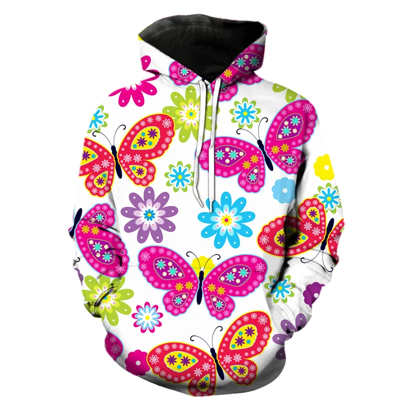 

2022 Fashion Fall Hot Sale Cartoon Butterfly Hoodie 3D Men's and Women's Sports Hoodie Streetwear Men clothing Tops