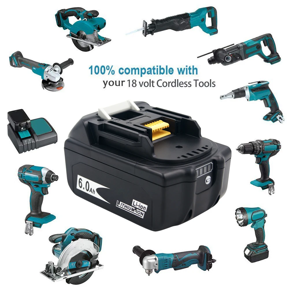 

100% Original Für Makita 18V 6000mAh Aufladbare Power Werkzeuge Batterie mit LED Li-Ion Ersatz LXT BL1860B BL1860 BL1850