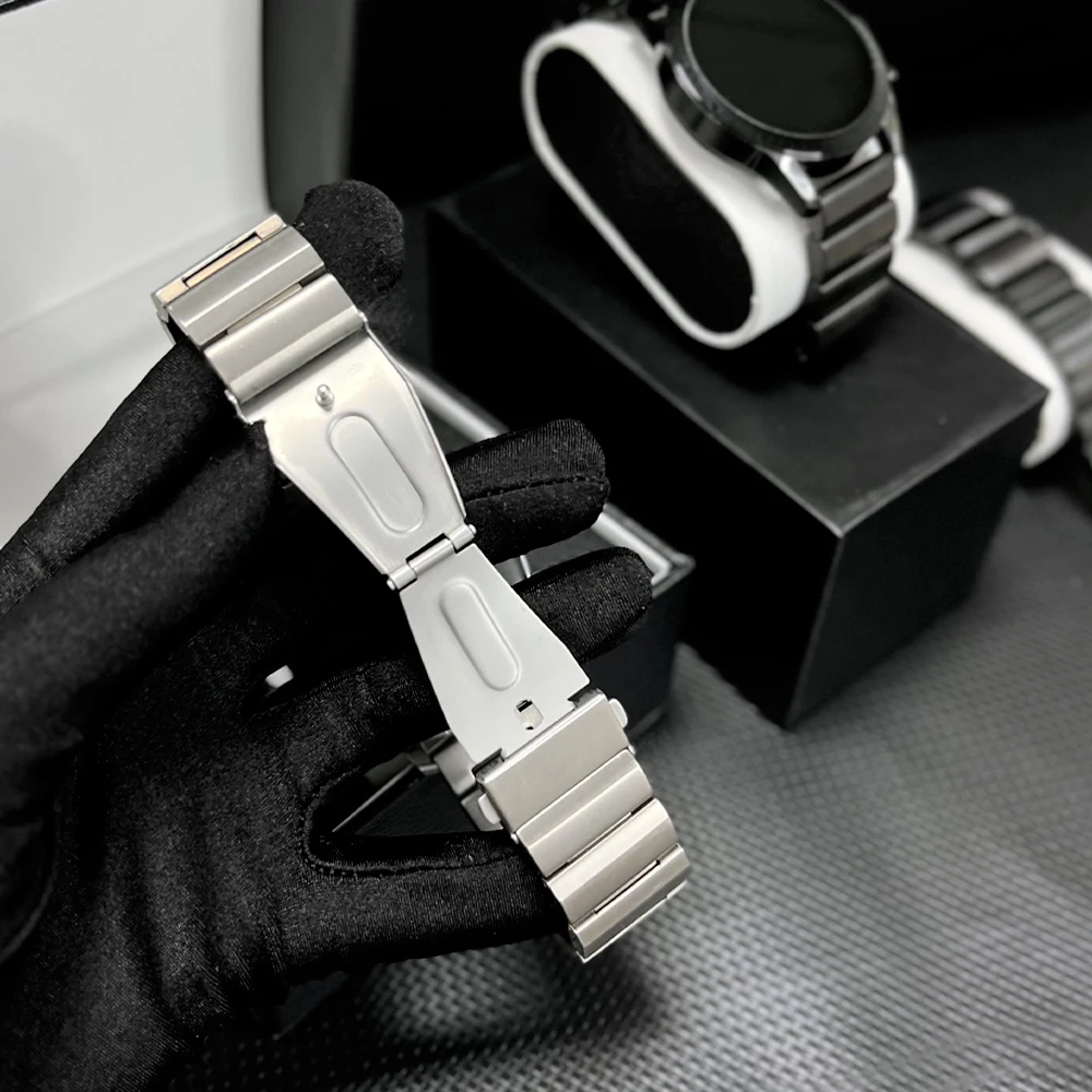 22mm Titanium Band for Samsung Watch3 45mm Galaxy Watch 46mm Men Strap for Huawei Watch Ultimate GT2/3 Pro Replacement Bracelet
