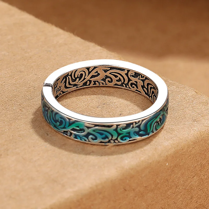 Серебряный браслет для мужчин и женщин в стиле панк готика винтажное открытое