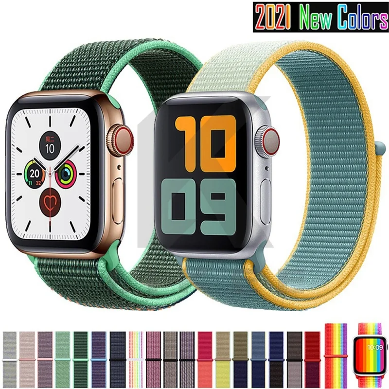 

Flexible Nylon Sports Bracelet Replaces Loop For Apple Watch Iwatch 38/40/41mm 42/44/45mm