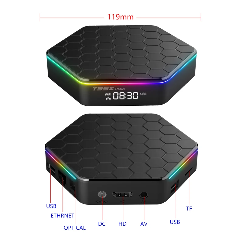 ТВ-приставка T95Z PLUS Android 12 Allwinner H618 6K 2 4 ГБ 64 32 16 BT5.0 H.265 глобальный медиаплеер