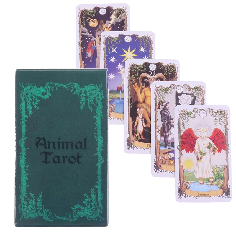 

Animal Tarot Card Oracle Card Prophecy Fate Divination Deck Family Party Board Game Card Beginner Card Fortune Telling Game