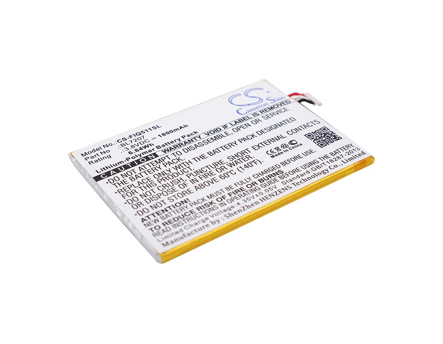 

CS 1800mAh / 6.84Wh battery for Fly IQ4511 Octa, Tornado One BL7207