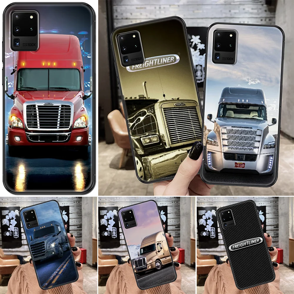 Freightliner Trucks Phone case For Samsung Galaxy Note 4 8 9 10 20 S8 S9 S10 S10E S20 Plus UITRA Ultra black tpu funda soft