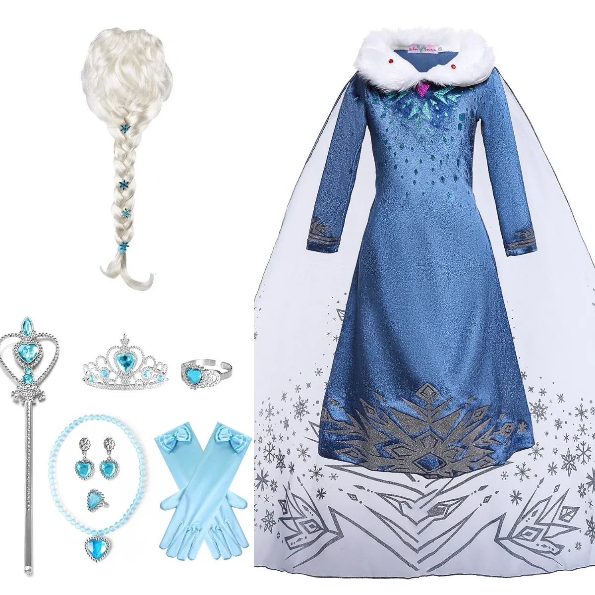 

Платье Снежной Королевы для девочек, детские костюмы для девочек, Зимний карнавал, женское платье для выпускного вечера, косплей, детская одежда, платье принцессы