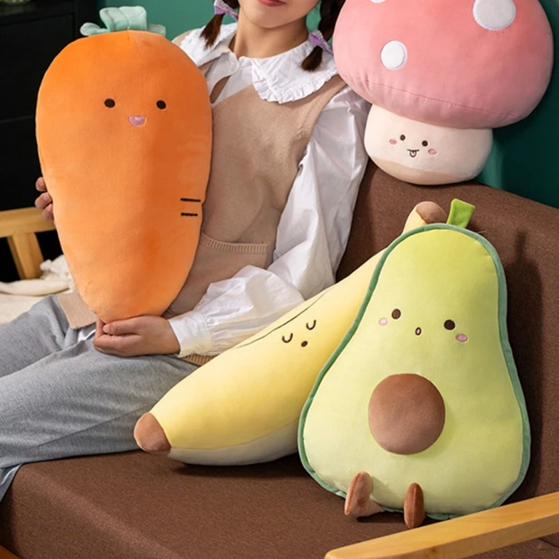 

Удобная для кожи плюшевая кукла в форме фруктов для детей, мягкая игрушка с героями мультфильмов