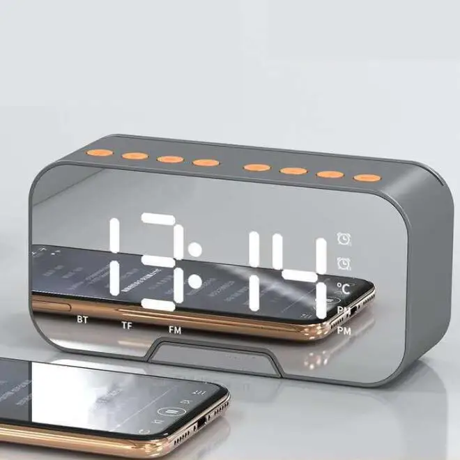 

Mini Alarm Clock Bass Speaker Boom Wireless Speaker Tf Card Fm Radio Mini Alarm Clock For All Phone Portable Subwoofer