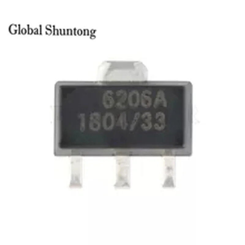 

20 шт./лот ME6206 ME6206A33PG SOT89 SOT-89 понижающий чип регулятора, новый оригинальный чип IC, коридор