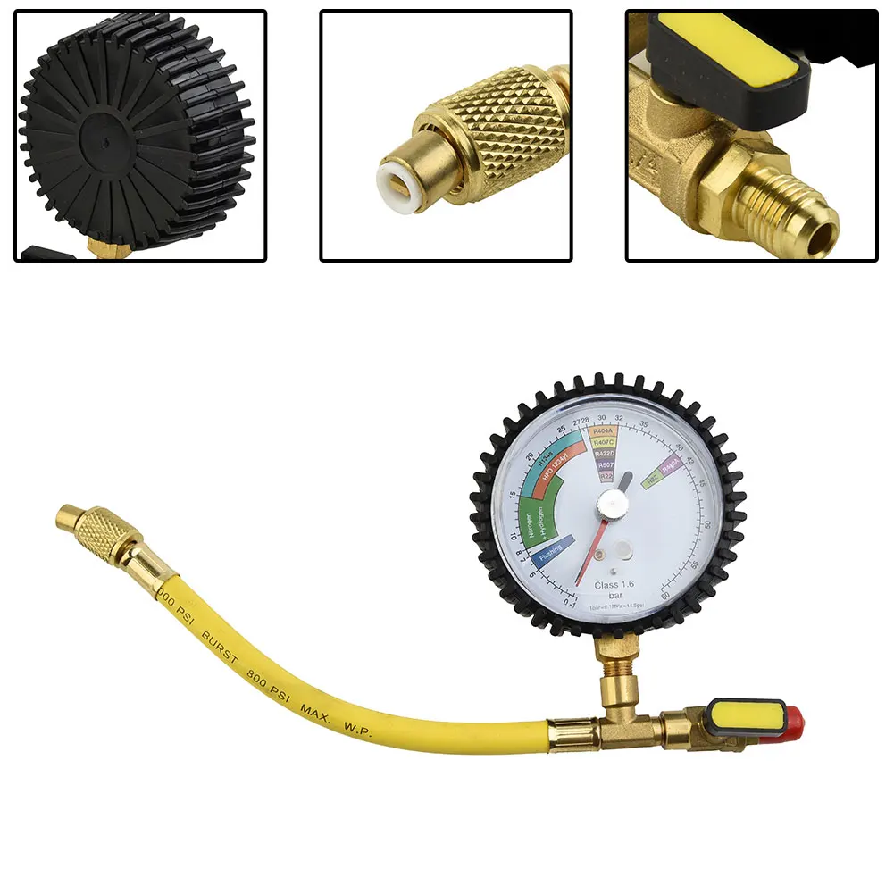 

Nitrogen Pressure Tester HVAC Systems Cold Test Table Tools For R134a R22 R407C R410A Automobile HVAC Pressure Gauge Tools