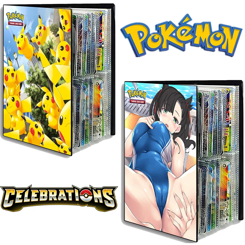 

240Pcs Pokemon 25Th Anniversary Celebration Vmax Card Album Book Anime Collection Game Cards Expand Holder Binder Kids Toys Gift