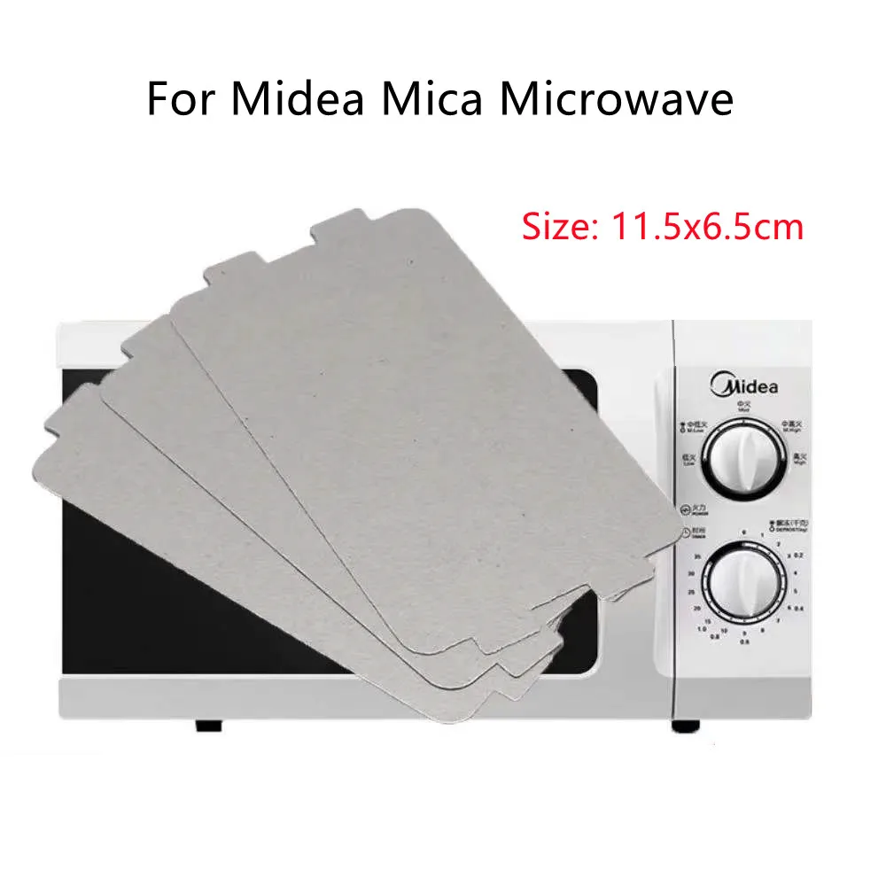 

10PC 11.5x6.5cm Microwave Ovens Sheets Mica Plates Magnetron Cap Spare Parts For Midea MM721NG1-PW Microwave Wave Guide