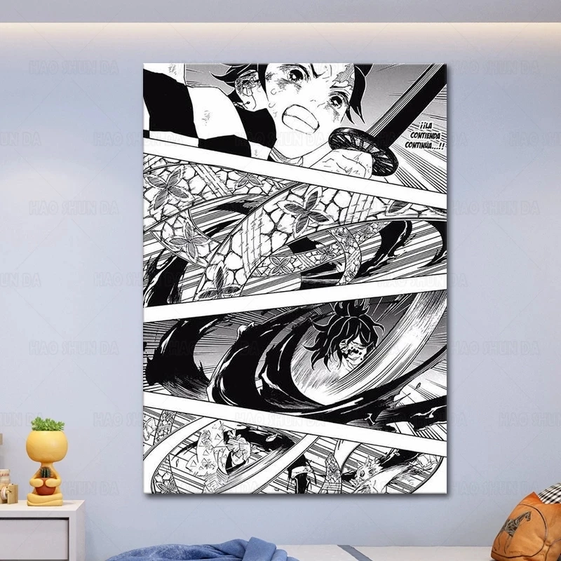 

Japanese Anime Manga Demon Slayer Posters Prints Modern Canvas Painting on The Wall Art Pictures for Living Room Cuadros Decor