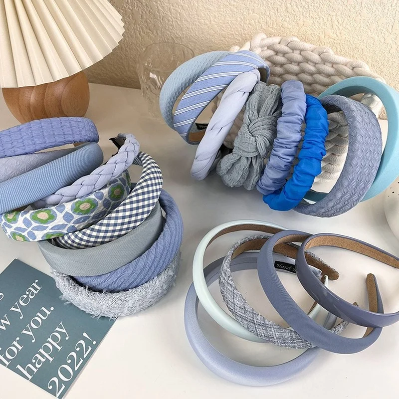 

Весенне-летняя простая дикая повязка на голову маленькая Очаровательная плетеная повязка на голову губчатая шпилька для волос аксессуары для волос с широкими полями для женщин