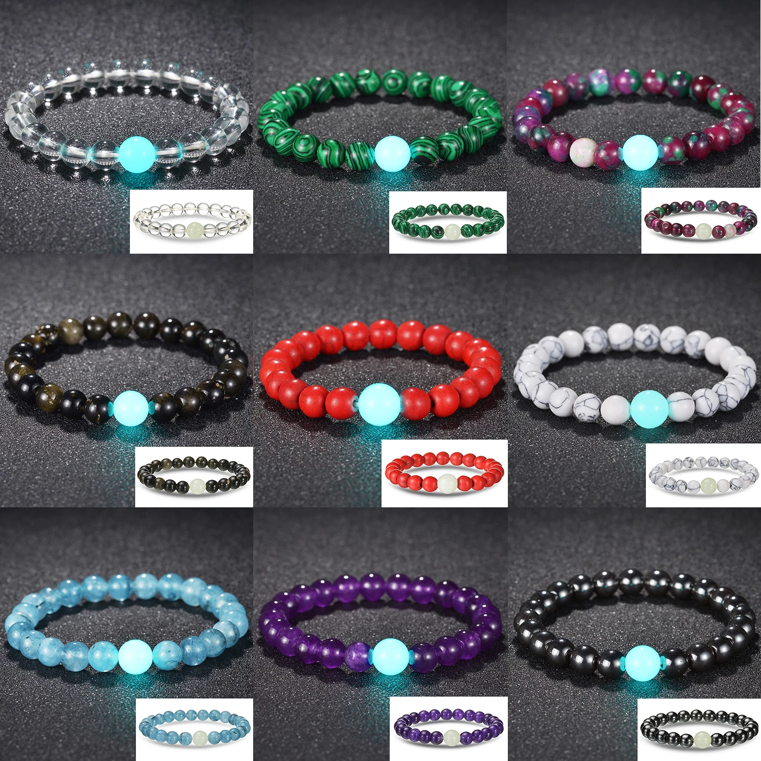 MeMolissa, новинка 2023, браслет из натуральных камней, Женский светящийся браслет, ювелирные изделия, подарок для мужчин и женщин