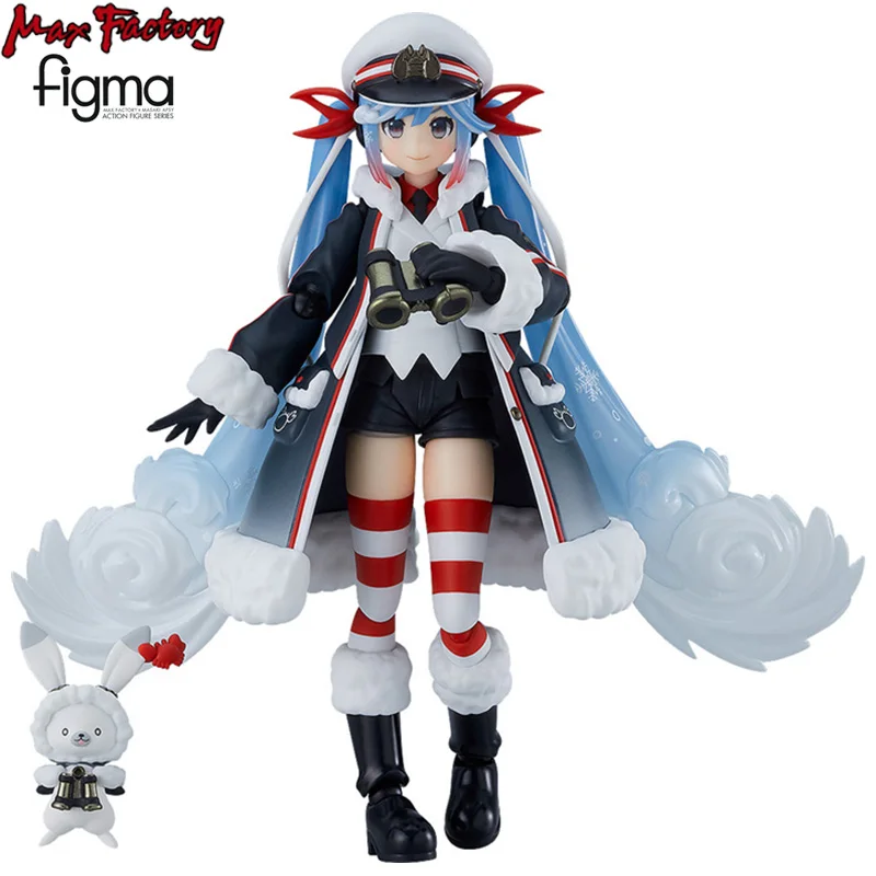 

In Stock Original Max Factory GSC Figma EX-066 Vocaloid Hatsune Miku Snow 2022 Grand Voyage Ver Anime Figure Model Action Toys