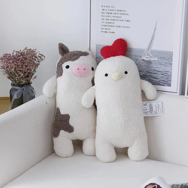 

42cm Cartoon Huggable Chicken Panda Frog Plush Toy Pillow Stuffed Animal Sleepy Pillow Home Decor Gift for Girl Nap Pillow