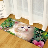 animal cute cat print bathroom kitchen carpet hallway welcome floor mat house home doormats rug living room anti slip tapete rug