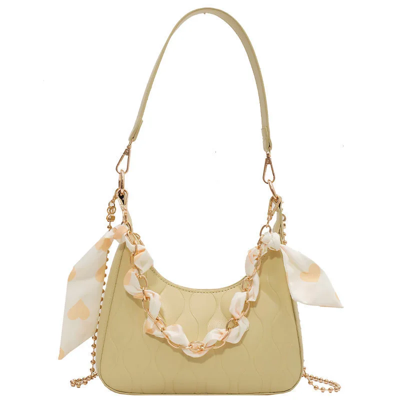 

2022 New Women's Fashion Handbags Retro Solid Color PU Leather Shoulder Underarm Bag Casual Women Hobos Handbags