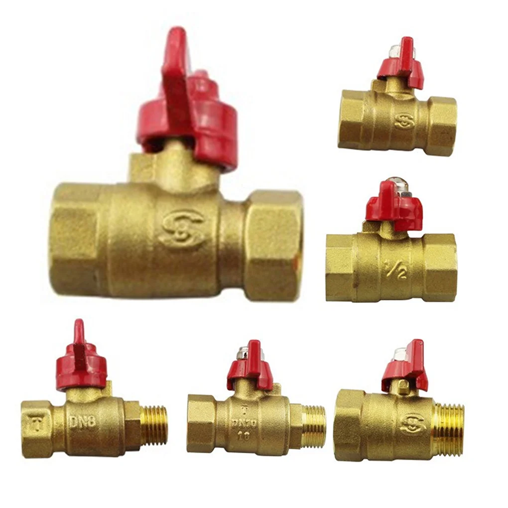 

Латунный шаровой клапан для сада, кухонный шланг для полива воды, металлический резьбовой соединитель, переключатель, универсальные аксесс...