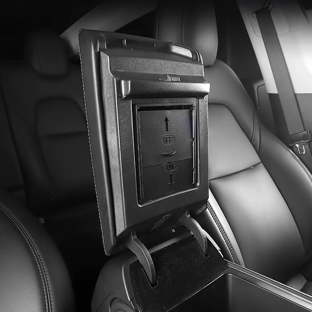 

Подлокотник для центральной консоли Tesla Model 3 Y, органайзер, скрытый ящик для хранения Tesla, автомобильные аксессуары, автомобильный подлокотник, держатель